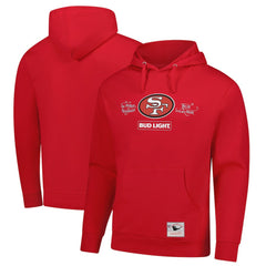 Mitchell & Ness San Francisco 49ers NFL x Bud Light Vintage Pullover Hoodie Scarlet