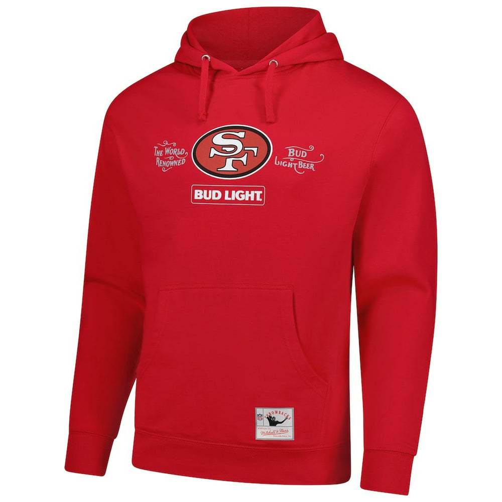 Mitchell & Ness San Francisco 49ers NFL x Bud Light Vintage Pullover Hoodie Scarlet