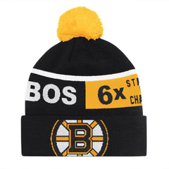 Boston Bruins Starter Chyron Commemorative Cuffed Knit Hat with Pom - Black - NHL 202327939