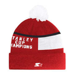Detroit Red Wings Starter Chyron Commemorative Cuffed Knit Hat with Pom - Red - NHL 202327941