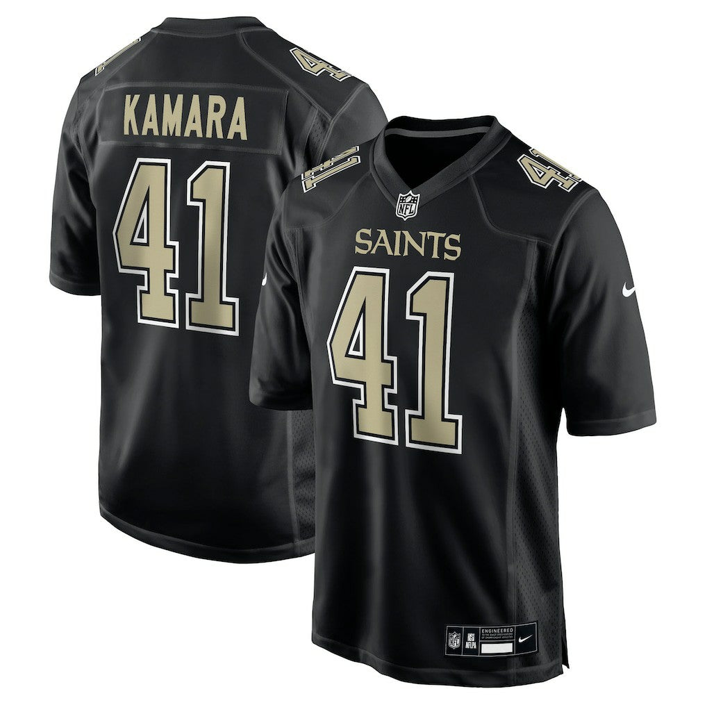 Nike Alvin Kamara New Orleans Saints Fashion Game Jersey Carbon Black