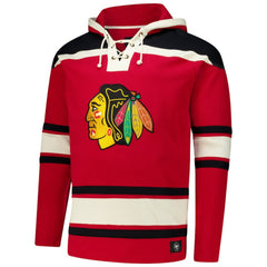 Connor Bedard Chicago Blackhawks '47 Big & Tall Lace-up Pullover Hoodie - Red - NHL 202331505