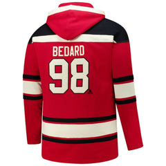Connor Bedard Chicago Blackhawks '47 Big & Tall Lace-up Pullover Hoodie - Red - NHL 202331505