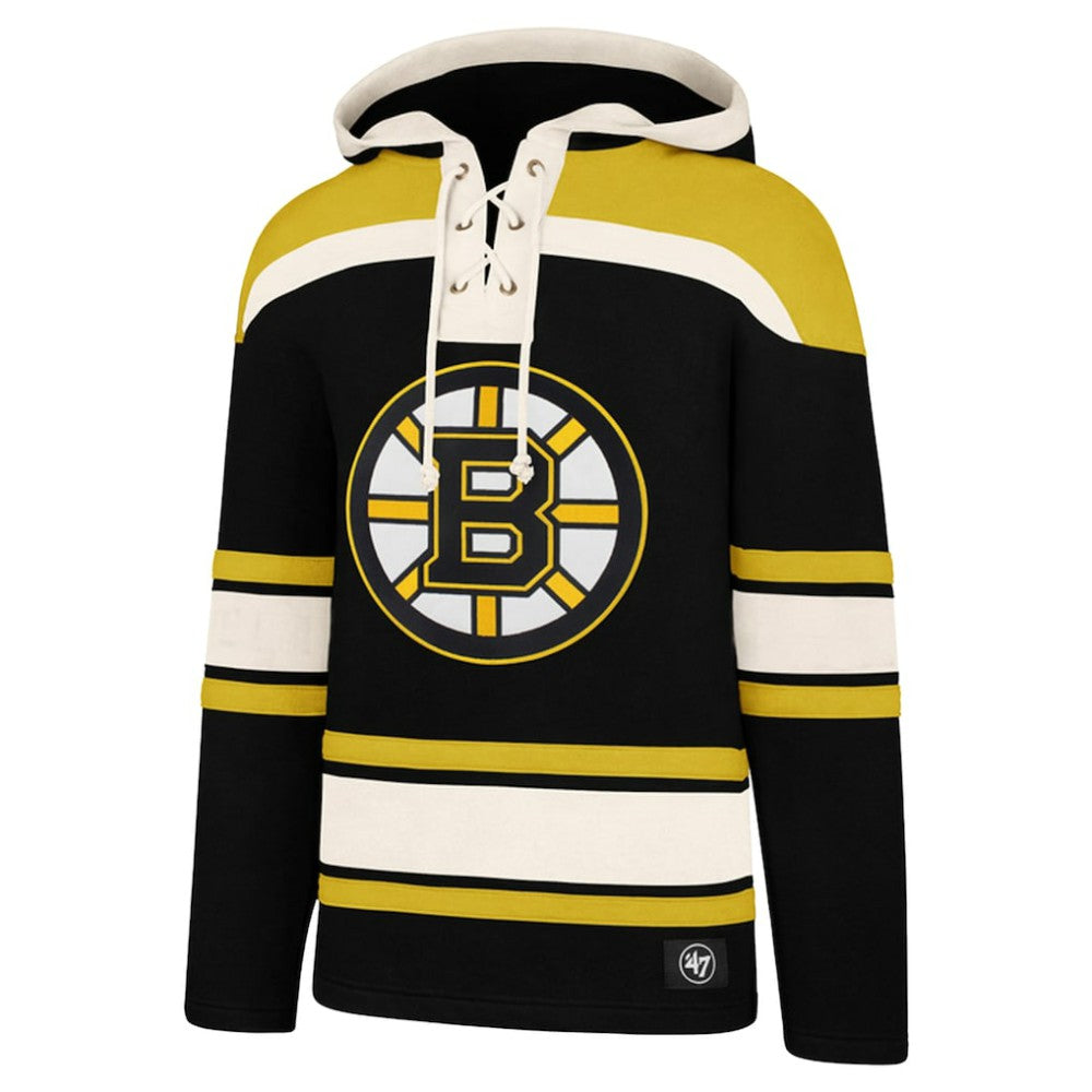 David Pastrnak Boston Bruins '47 Big & Tall Lace-up Pullover Hoodie - Black - NHL 202331506
