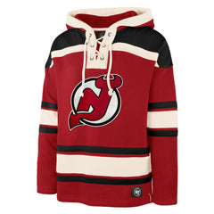 Jack Hughes New Jersey Devils '47 Big & Tall Lace-up Pullover Hoodie - Red - NHL 202331507