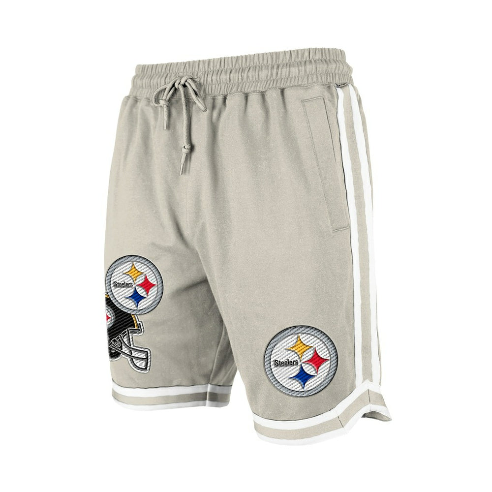 Pittsburgh Steelers New Era Stone Multi Patch Shorts Light Beige
