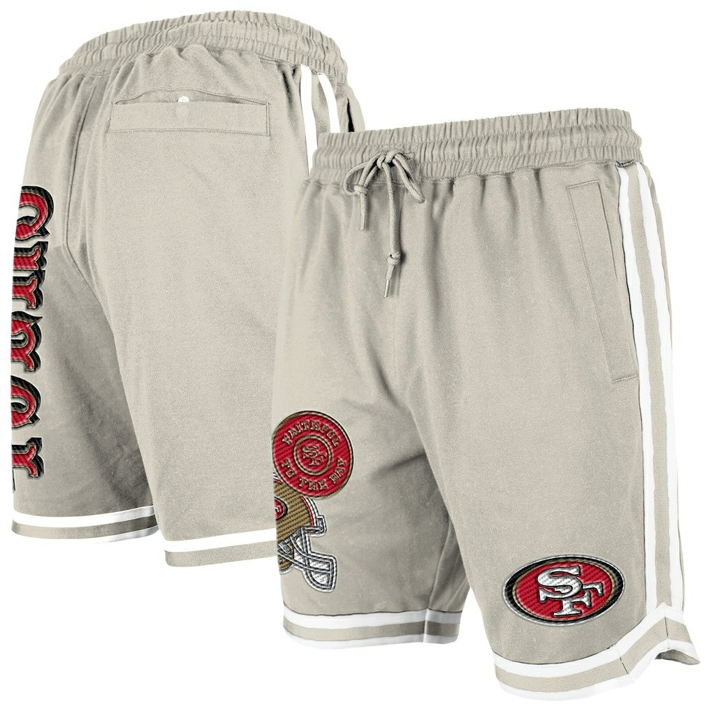 San Francisco 49ers New Era Stone Multi Patch Shorts Light Beige