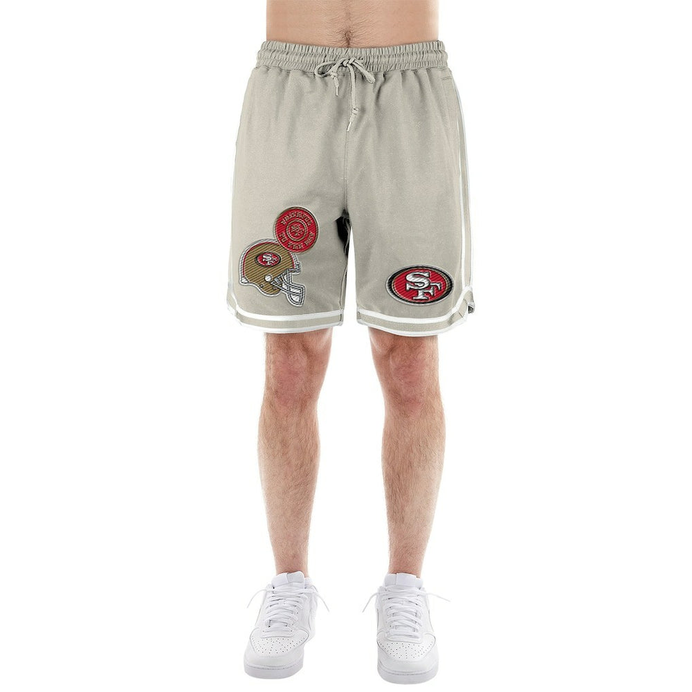 San Francisco 49ers New Era Stone Multi Patch Shorts Light Beige