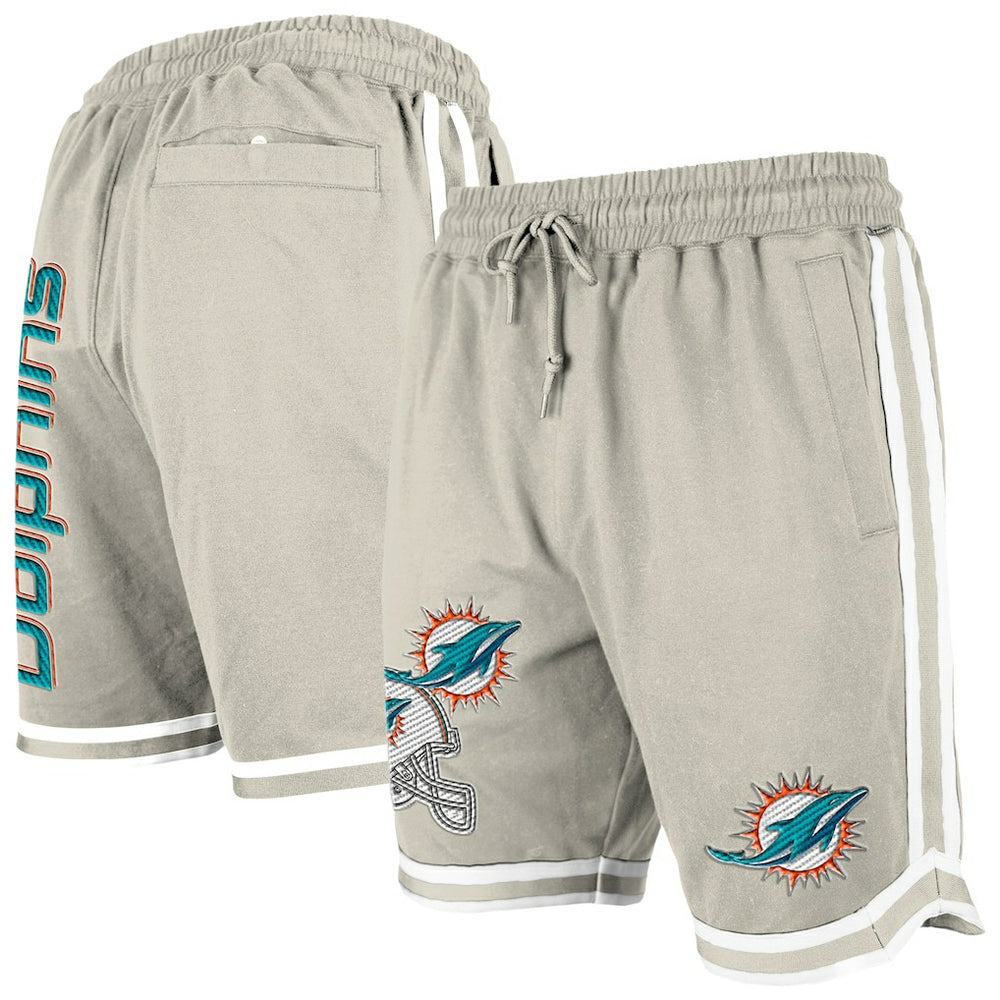 Miami Dolphins New Era Stone Multi Patch Shorts Light Beige