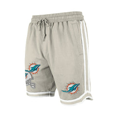 Miami Dolphins New Era Stone Multi Patch Shorts Light Beige