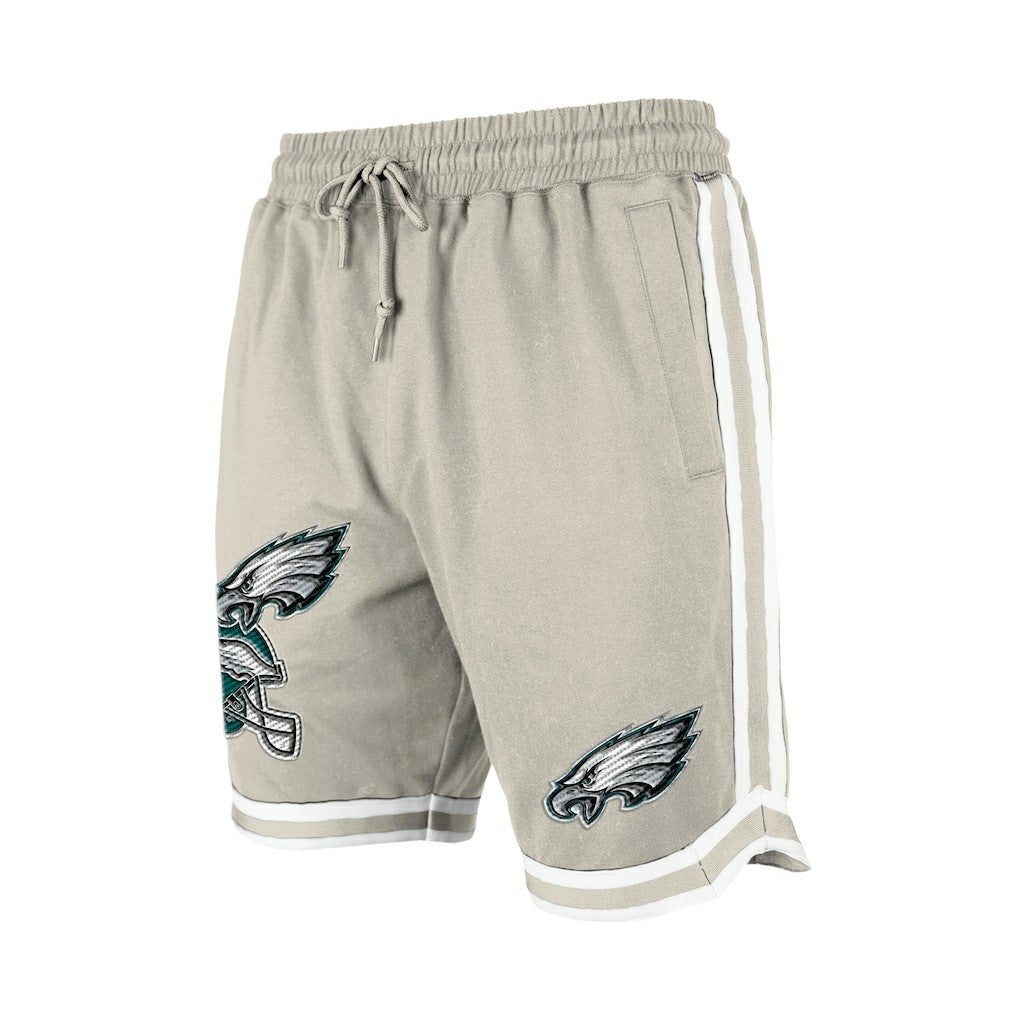 Philadelphia Eagles New Era Stone Multi Patch Shorts Light Beige