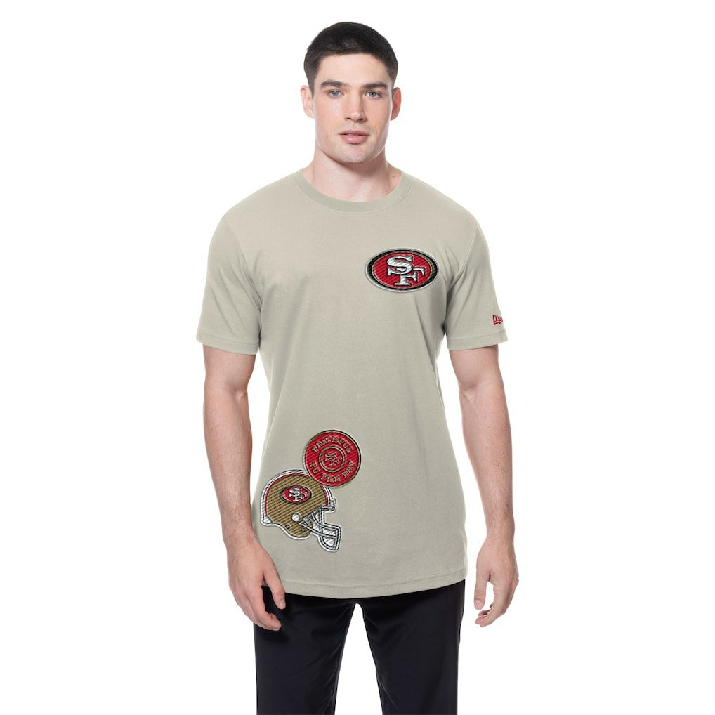 San Francisco 49ers New Era Multi Patch T-Shirt Light Beige