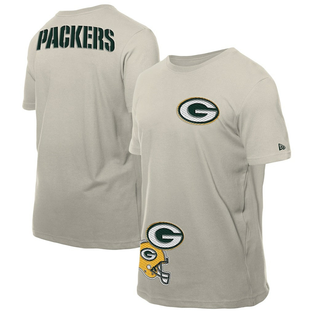 Green Bay Packers New Era Multi Patch T-Shirt Light Beige