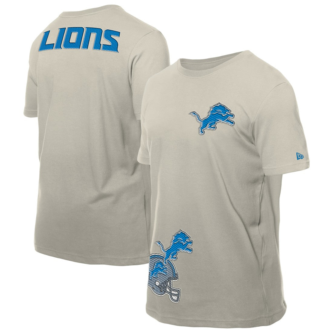 Detroit Lions New Era Multi Patch T-Shirt Light Beige