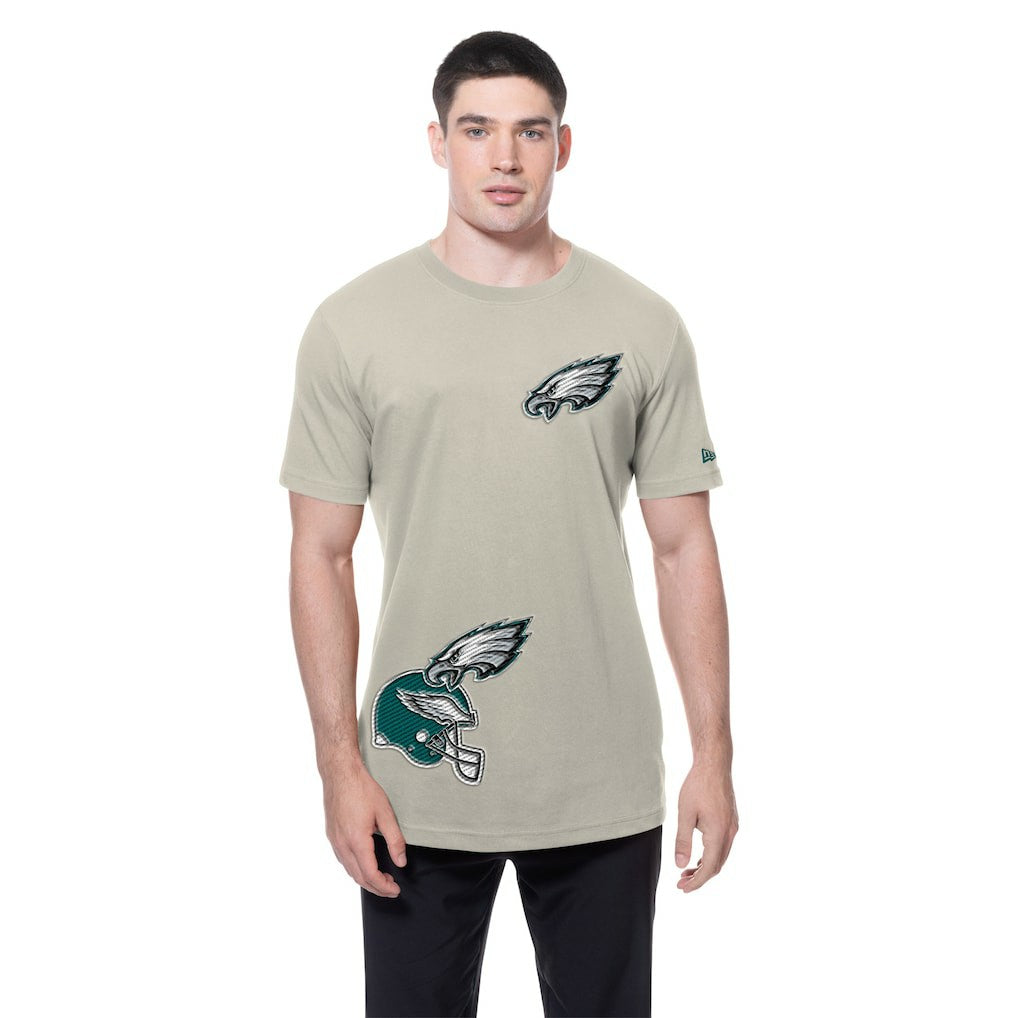 Philadelphia Eagles New Era Multi Patch T-Shirt Light Beige