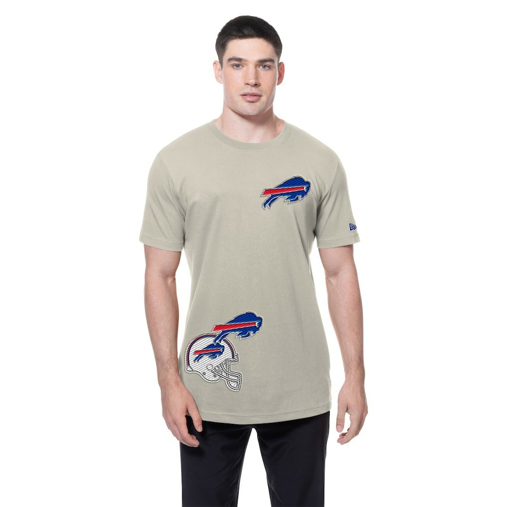 Buffalo Bills New Era Multi Patch T-Shirt Light Beige