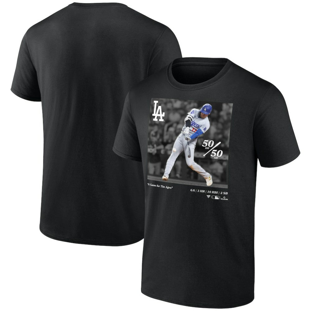 Shohei Ohtani Los Angeles Dodgers A Game for the Ages T-Shirt - Black - MLB Sale