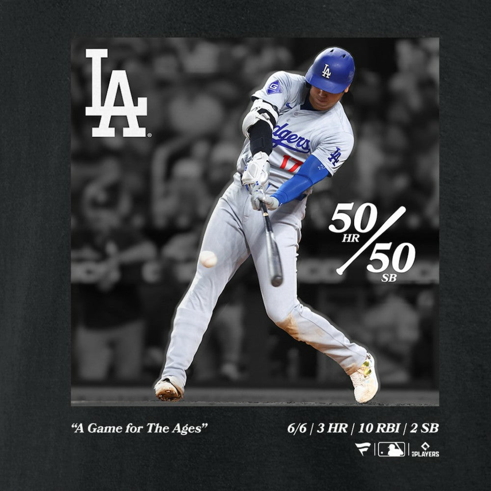 Shohei Ohtani Los Angeles Dodgers A Game for the Ages T-Shirt - Black - MLB Sale