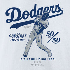 Shohei Ohtani Los Angeles Dodgers 6 for 6 T-Shirt - White - MLB Discount