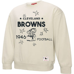 Mitchell & Ness Cleveland Browns Women's Shooting Stars Pullover Sweatshirt Cream