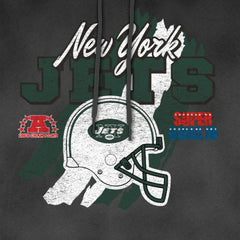 New York Jets New Era Identity Helmet Enzyme Washed Pullover Hoodie Black