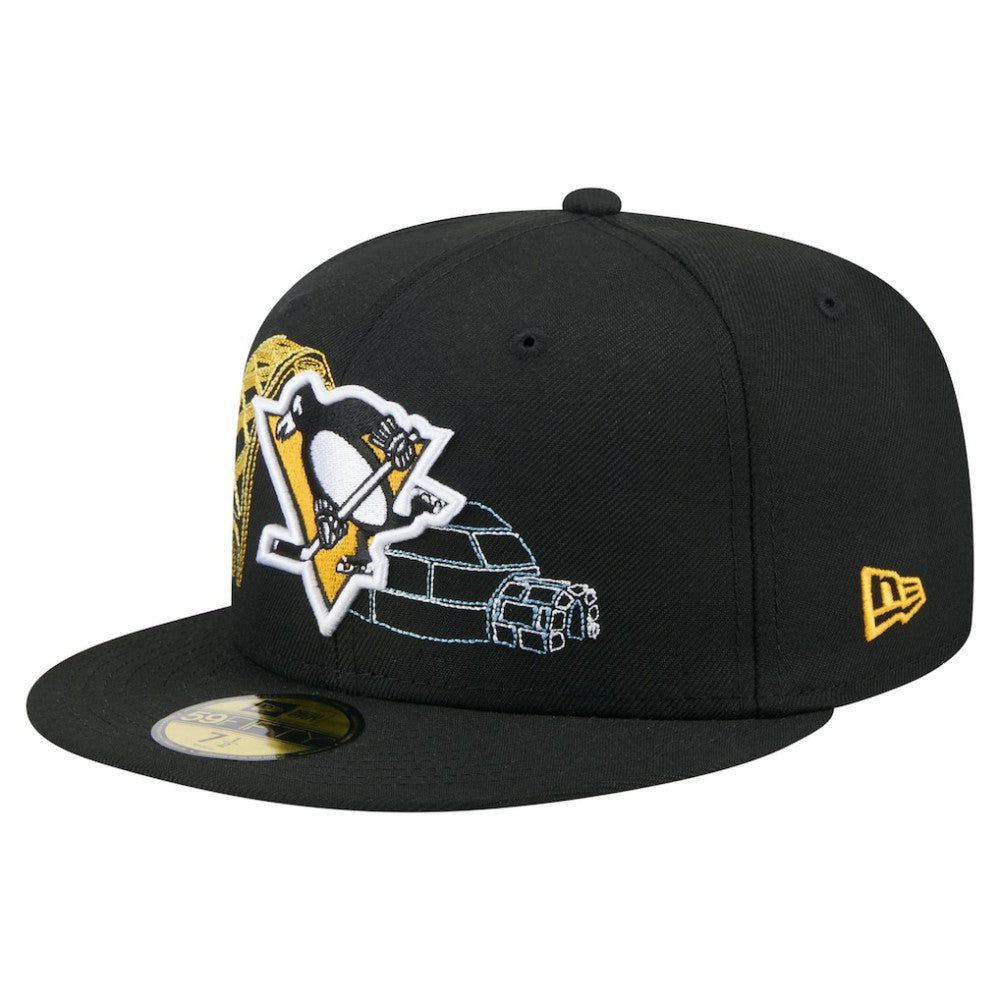 Pittsburgh Penguins New Era State Stitch 59FIFTY Fitted Hat - Black - NHL 202353278