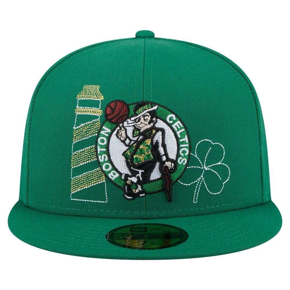 Boston Celtics State Stitch 59FIFTY Fitted Hat Kelly Green | New Era US