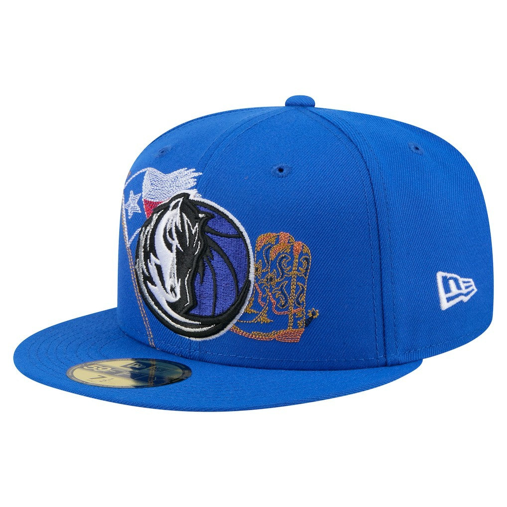 Dallas Mavericks State Stitch 59FIFTY Fitted Hat for sale Blue | New Era US