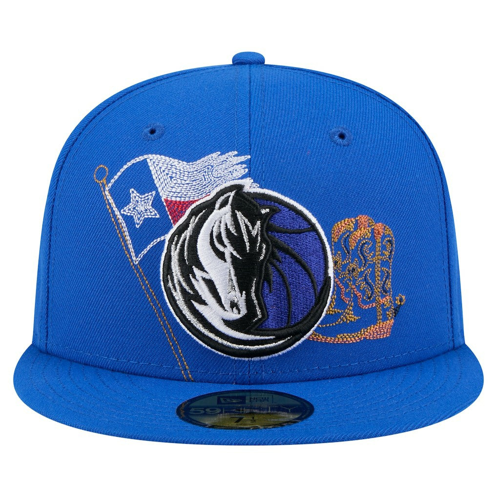 Dallas Mavericks State Stitch 59FIFTY Fitted Hat for sale Blue | New Era US