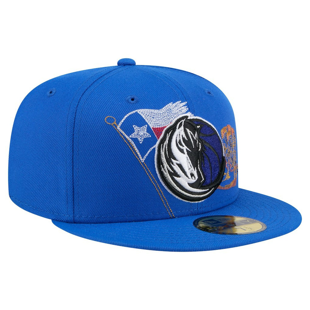 Dallas Mavericks State Stitch 59FIFTY Fitted Hat for sale Blue | New Era US