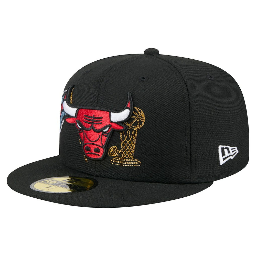 Chicago Bulls State Stitch 59FIFTY Fitted Hat Black | New Era Near Me