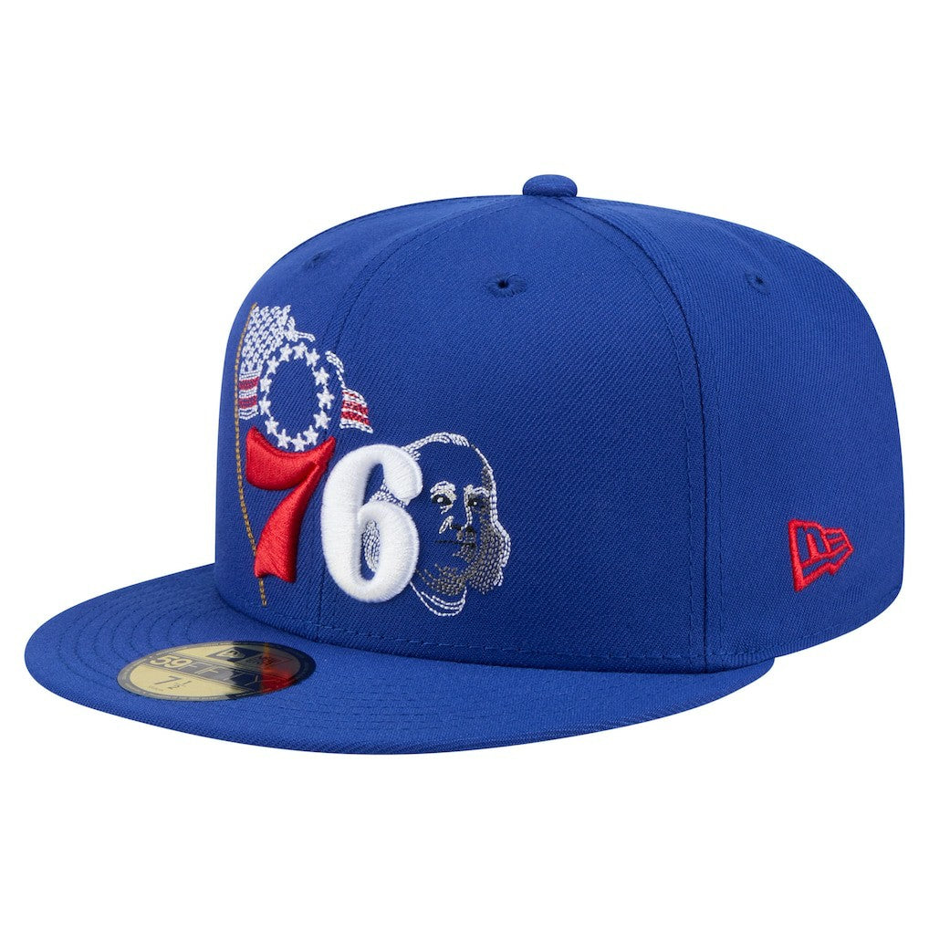 Philadelphia 76ers State Stitch 59FIFTY Fitted Hat Royal | New Era outlet