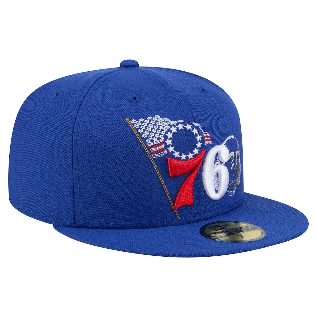 Philadelphia 76ers State Stitch 59FIFTY Fitted Hat Royal | New Era outlet