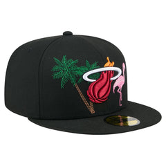 Miami Heat State Stitch 59FIFTY Fitted Hat Black | New Era