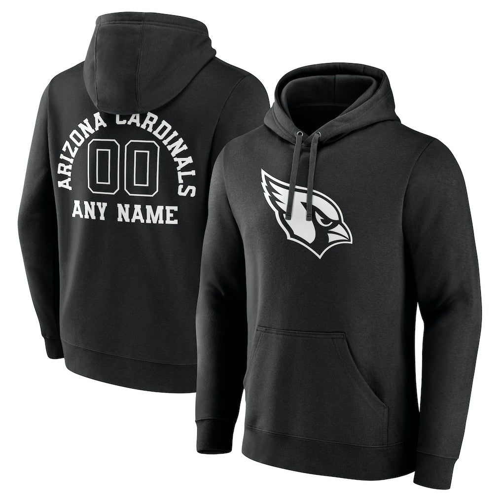 Arizona Cardinals Personalized Name & Number Pullover Hoodie Black