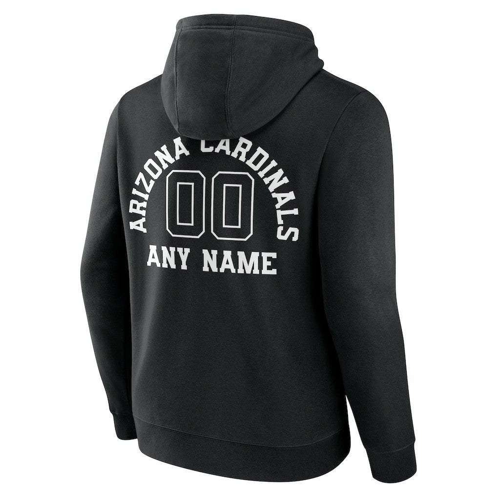 Arizona Cardinals Personalized Name & Number Pullover Hoodie Black