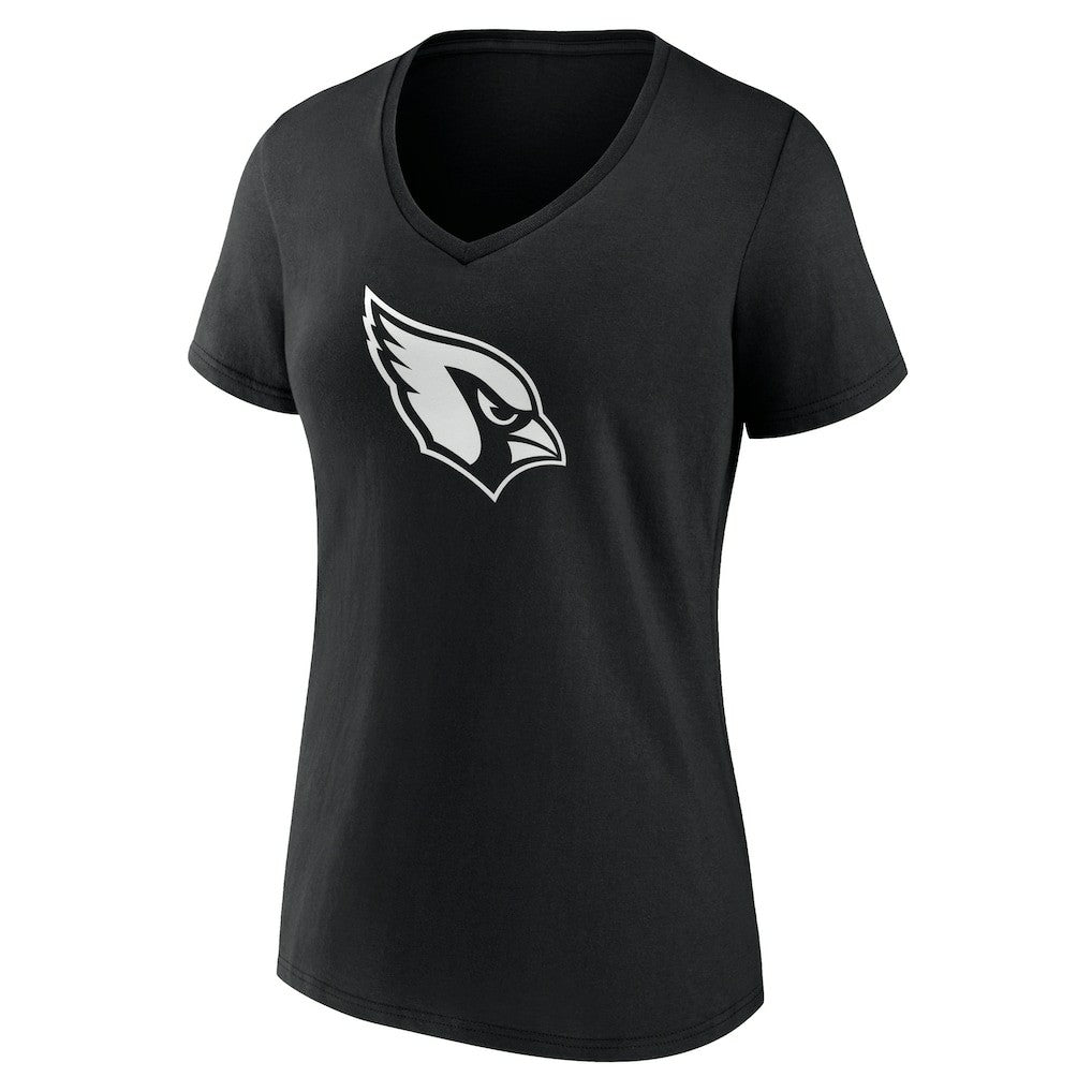 Arizona Cardinals Women's Personalized Name & Number Monochrome V-Neck T-Shirt Black