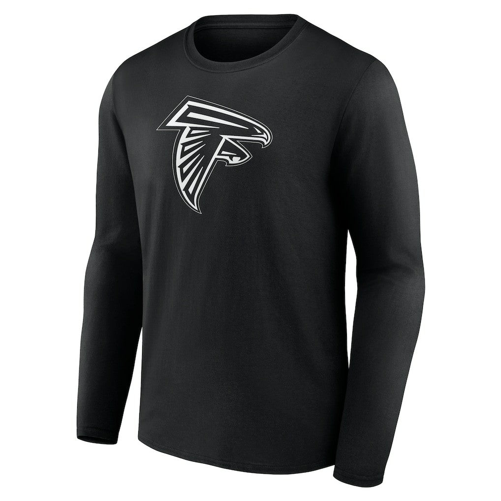 Atlanta Falcons Personalized Name & Number Monochrome Long Sleeve T-Shirt Black