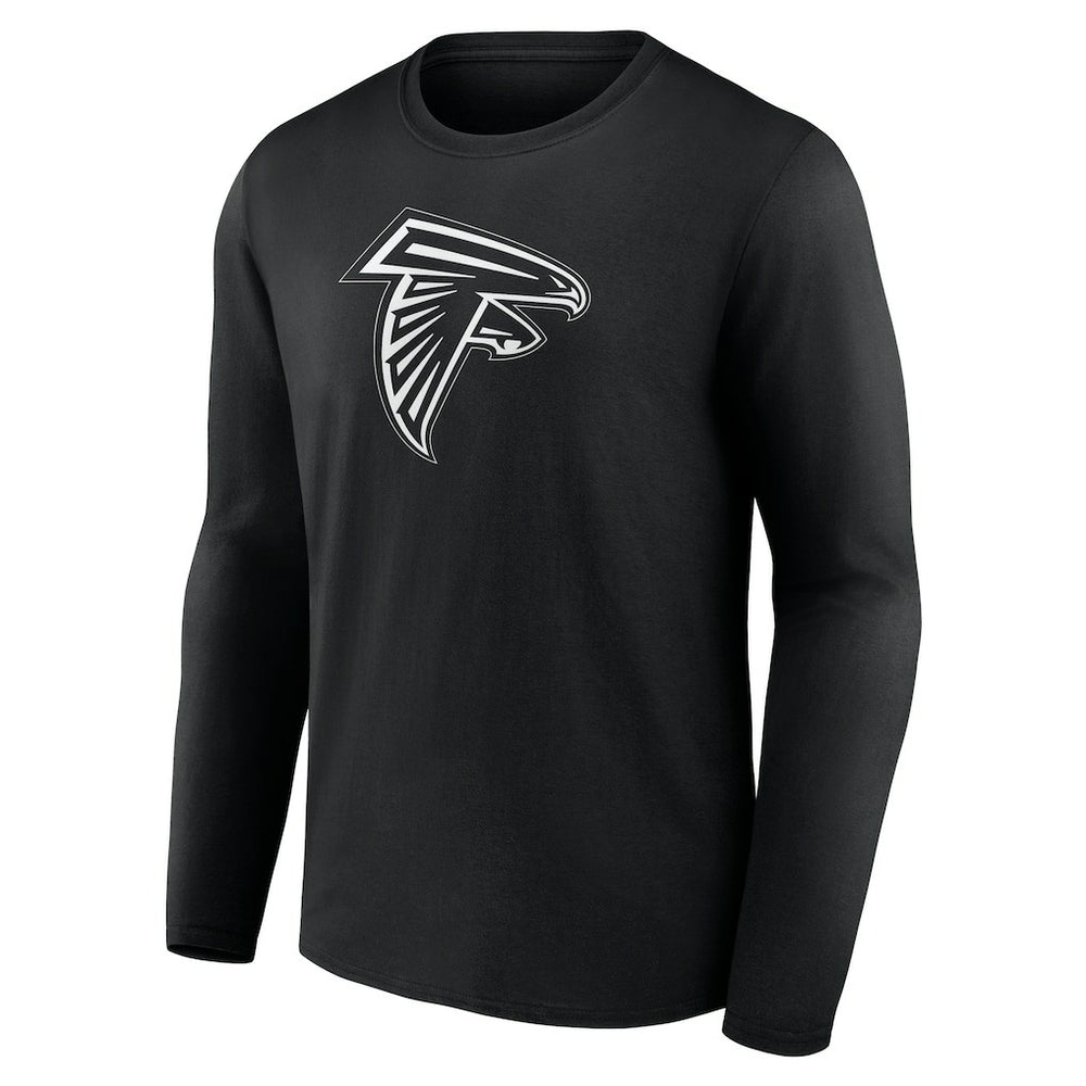 Atlanta Falcons Personalized Name & Number Monochrome Long Sleeve T-Shirt Black