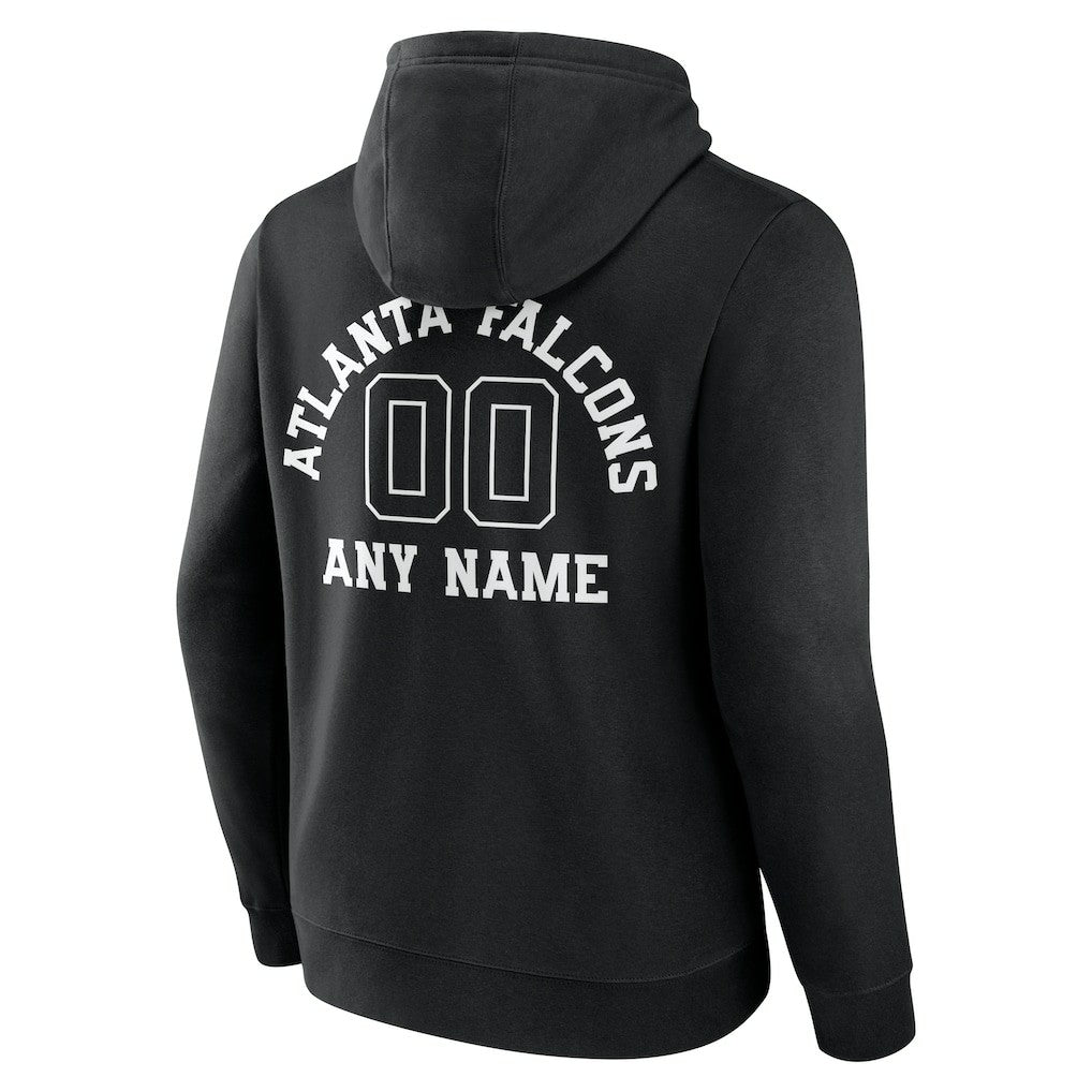 Atlanta Falcons Personalized Name & Number Pullover Hoodie Black