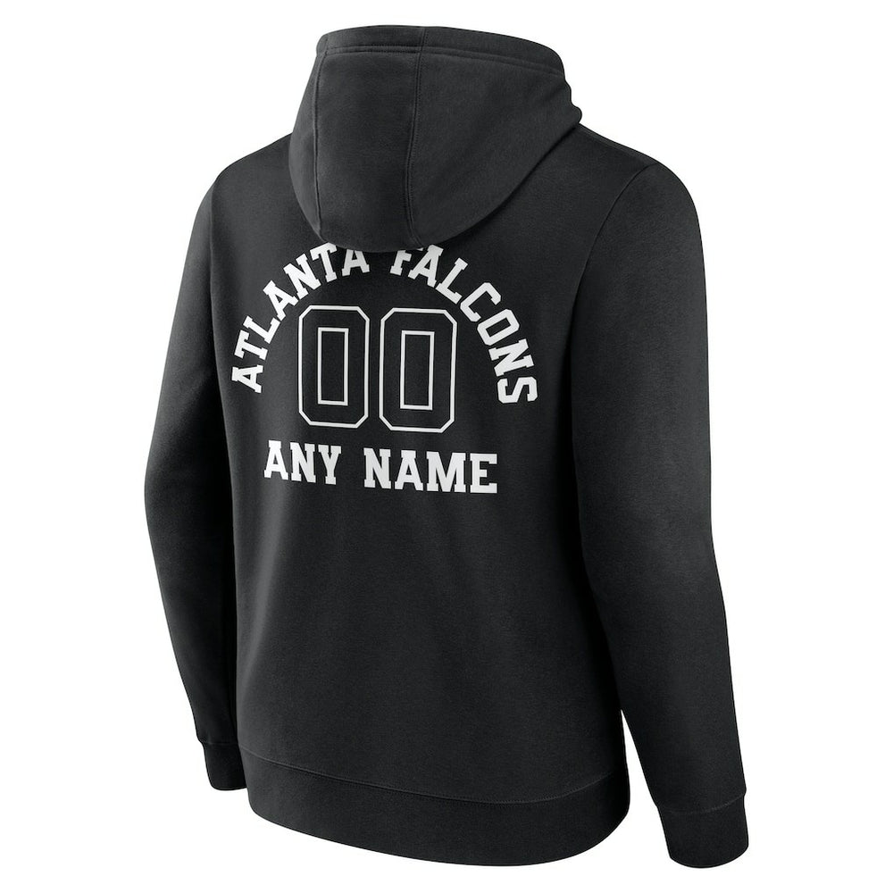 Atlanta Falcons Personalized Name & Number Pullover Hoodie Black