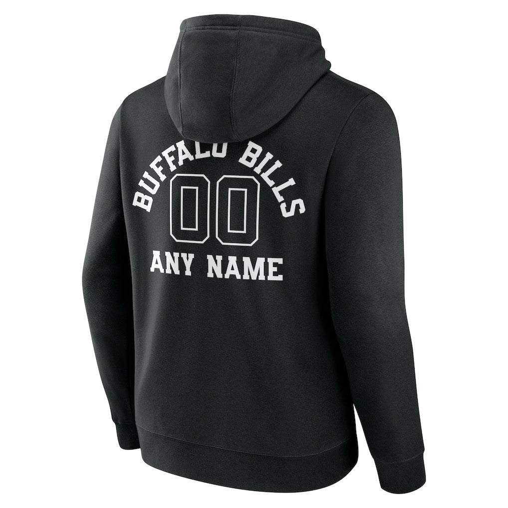 Buffalo Bills Personalized Name & Number Pullover Hoodie Black