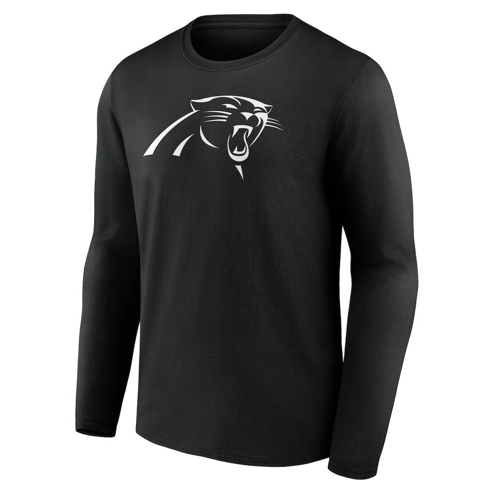Carolina Panthers Personalized Name & Number Monochrome Long Sleeve T-Shirt Black