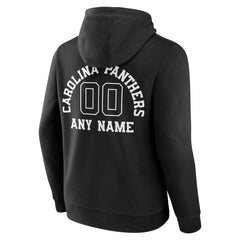 Carolina Panthers Personalized Name & Number Pullover Hoodie Black