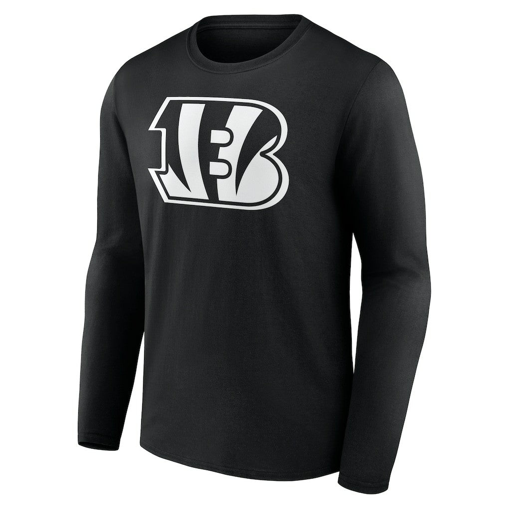 Cincinnati Bengals Personalized Name & Number Monochrome Long Sleeve T-Shirt Black