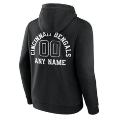 Cincinnati Bengals Personalized Name & Number Pullover Hoodie Black