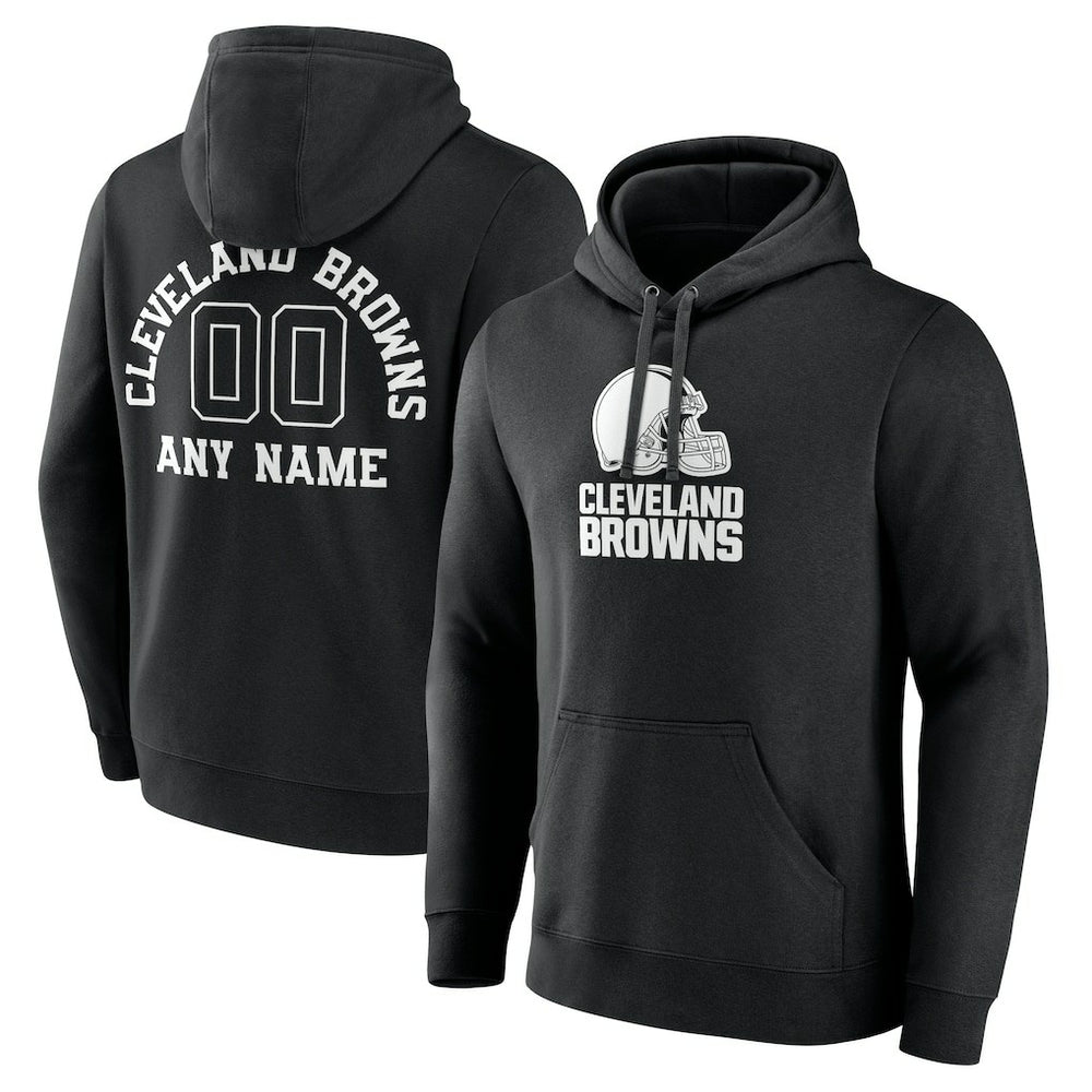 Cleveland Browns Personalized Name & Number Pullover Hoodie Black