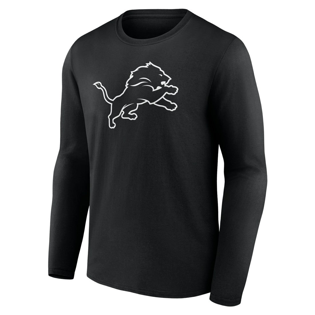 Detroit Lions Personalized Name & Number Monochrome Long Sleeve T-Shirt Black