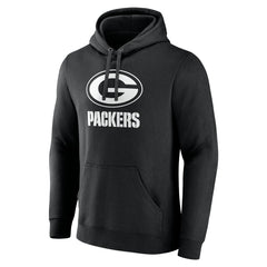 Green Bay Packers Personalized Name & Number Pullover Hoodie Black