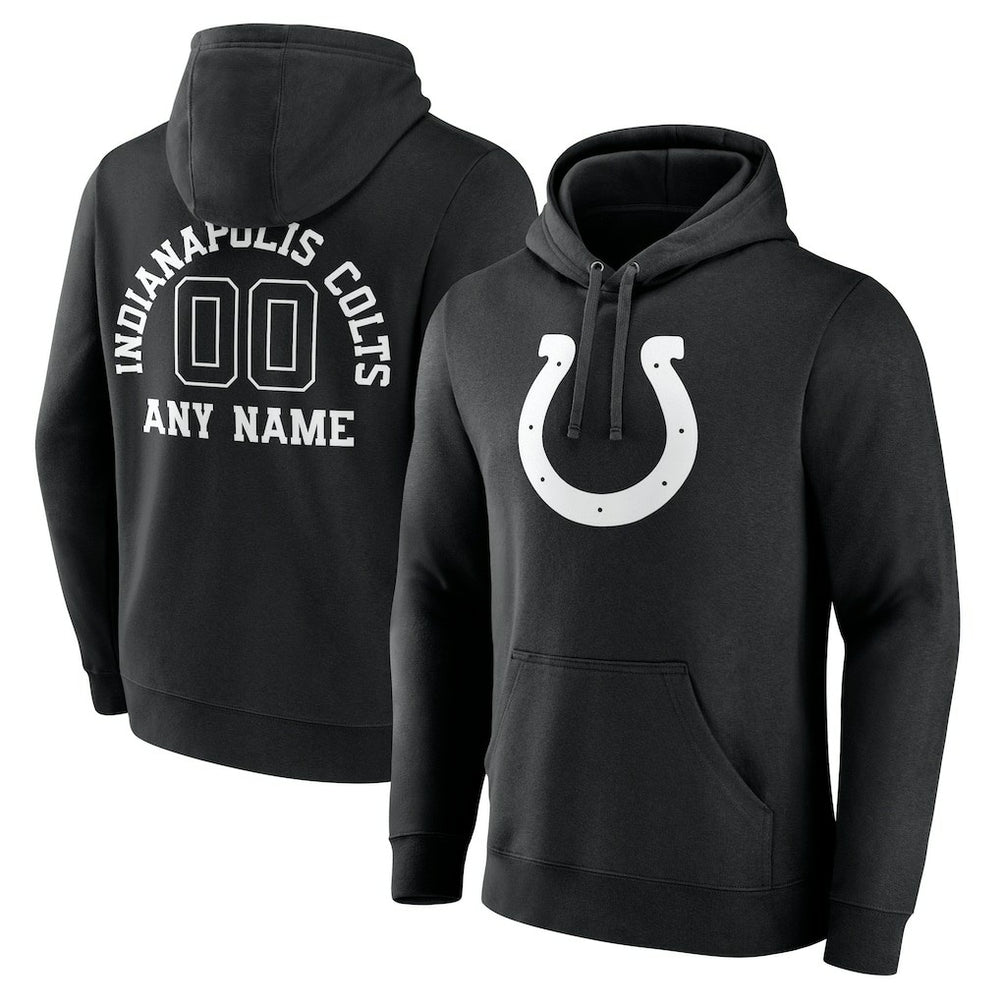 Indianapolis Colts Personalized Name & Number Pullover Hoodie Black